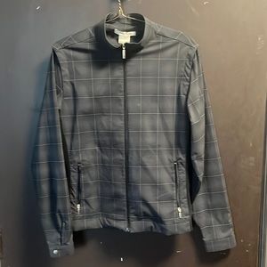 Black Checkered NIKE GOLF Collared windbreaker men's XL